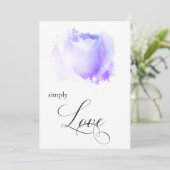 " Huwelijk GEWOON LIEFDE Pastel Roos Flower Kaart (Staand voorkant)