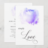 " Huwelijk GEWOON LIEFDE Pastel Roos Flower Kaart (Voorkant / Achterkant)