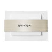 Huwelijk Gouden Brons Glanzend Elegant Uitnodigingen Wikkel (Voorkant Voorbeeld)