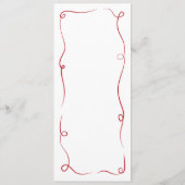 Huwelijk grillige hand getekend geïllustreerd Fran Menu (Achterkant)