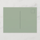 Huwelijk groenblijvende olijfbladeren eenvoudig sc uitnodiging briefkaart (Achterkant)