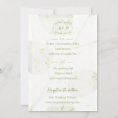 Huwelijk Groene Chic Uitnodiging (Achterkant)