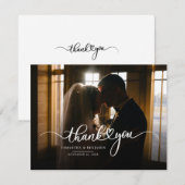 Huwelijk handgeschreven dank u notitiekaartje (Voorkant / Achterkant)