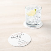 Huwelijk Hartelijk Dank Je  Ronde Kartonnen Onderzetter (Insitu)