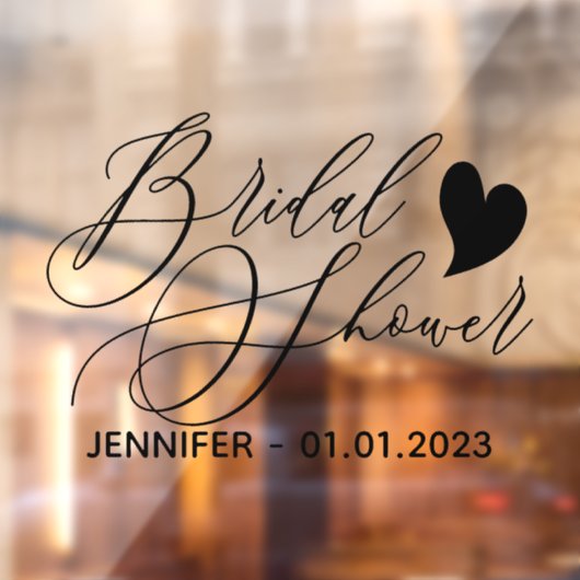 Huwelijk hartteken Vrijgezellenfeest Raamsticker (Vel 2)