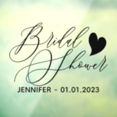 Huwelijk hartteken Vrijgezellenfeest Raamsticker (Vel 3)