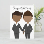 Huwelijk HBT homoseksuele Afro-Amerikaanse mannen  Kaart (Staand voorkant)