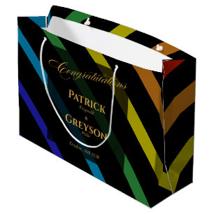 Huwelijk HBT mannen Elegante Regenboog Groot Cadeauzakje