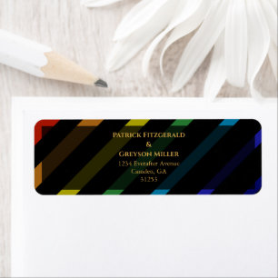 Huwelijk Heren Elegante Regenboog Adres Etiket