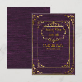 Huwelijk Homoseksueel Koppel Bruine Schuurhouten e Save The Date