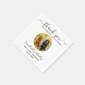 Huwelijk huisdier Modieus Ellegant Aangepaste Foto Servet (Hoek)