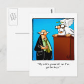 Huwelijk Humor Briefkaart (Voorkant / Achterkant)