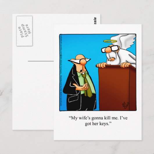 Huwelijk Humor Briefkaart (Voorkant / Achterkant)