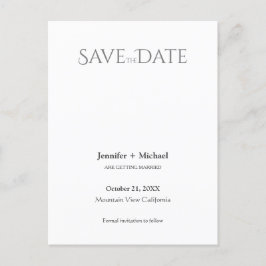 Huwelijk huwelijk minimalistische kalligrafie scri aankondigingskaart