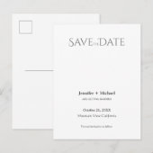 Huwelijk huwelijk minimalistische kalligrafie scri aankondigingskaart (Voorkant / Achterkant)