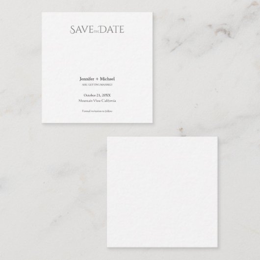 Huwelijk huwelijk minimalistische kalligrafie scri informatiekaartje (Voorkant / Achterkant)