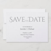 Huwelijk huwelijk minimalistische kalligrafie scri save the date (Voorkant)