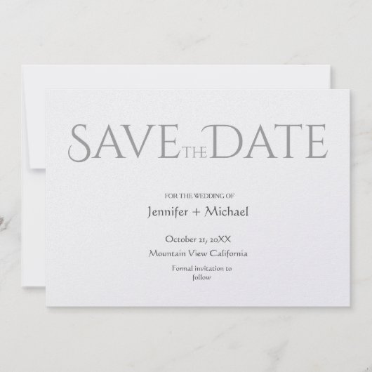 Huwelijk huwelijk minimalistische kalligrafie scri save the date (Voorkant)