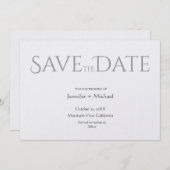 Huwelijk huwelijk minimalistische kalligrafie scri save the date (Voorkant / Achterkant)