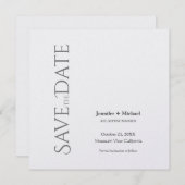 Huwelijk huwelijk minimalistische kalligrafie scri save the date (Voorkant / Achterkant)