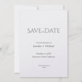 Huwelijk huwelijk minimalistische kalligrafie scri save the date (Voorkant)
