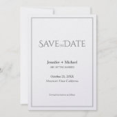 Huwelijk huwelijk minimalistische kalligrafie scri save the date (Voorkant)