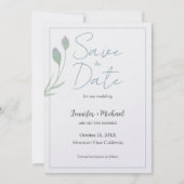 Huwelijk huwelijk minimalistische kalligrafie scri save the date (Voorkant)
