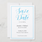 Huwelijk huwelijk minimalistische kalligrafie scri save the date (Voorkant)