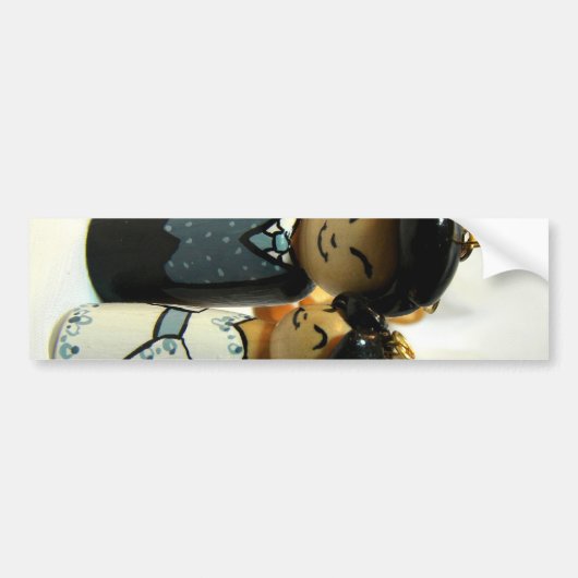 Huwelijk I van Kokeshi Bumpersticker (Voorkant)