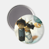 Huwelijk I van Kokeshi Magneet (Voorkant / Achterkant)