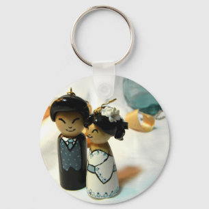 Huwelijk I van Kokeshi Sleutelhanger