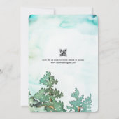 Huwelijk in de bergen waterverf uitnodiging (Achterkant)
