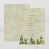 Huwelijk in de dennen RSVP-kaart RSVP Kaartje (Voorkant / Achterkant)
