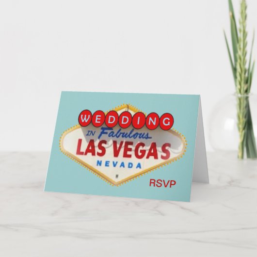 Huwelijk in de Kaart van Las Vegas RSVP (Voorkant)