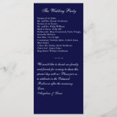 Huwelijk in de winter programma programmakaart (Achterkant)