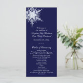 Huwelijk in de winter programma programmakaart (Staand voorkant)