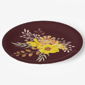 Huwelijk in herfststijl met gele wilde rozen en bo papieren bordje (Gekanteld)