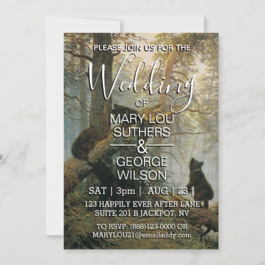 Huwelijk in het dennenbos kaart (Voorkant)