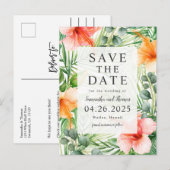 Huwelijk in het Paradijs Save the Date Aankondigingskaart (Voorkant / Achterkant)