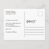 Huwelijk in het Paradijs Save the Date Aankondigingskaart (Achterkant)