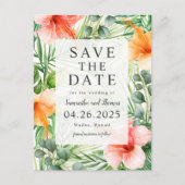 Huwelijk in het Paradijs Save the Date Aankondigingskaart (Voorkant)