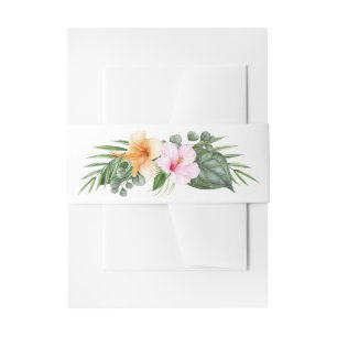 Huwelijk in het paradijs Tropisch Botanisch geblad Uitnodigingen Wikkel