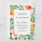 Huwelijk in het Paradijs Tropische Hibiscus Bloeme Kaart (Voorkant)