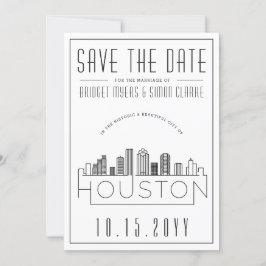 Huwelijk in Houston | Stijlvolle skyline Save the  Kaart