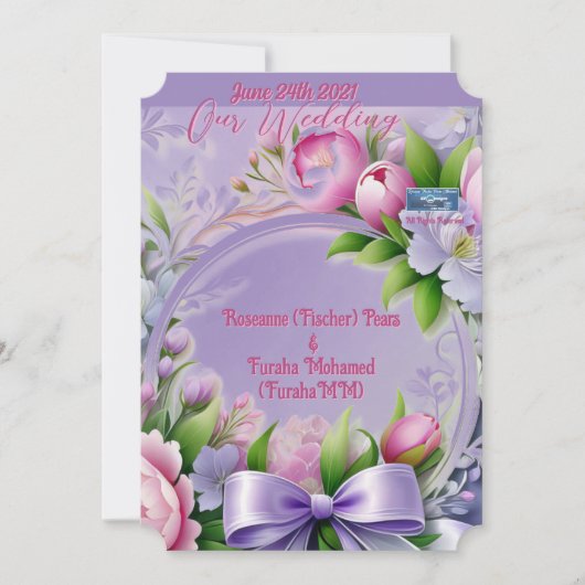 Huwelijk Inv. 5 Violet(Horizon) RFPMDesigns ©️2024 Kaart (Voorkant)