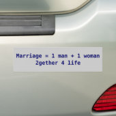 huwelijk is... bumpersticker (Op auto)