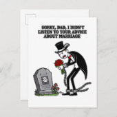 huwelijk is samen dom zijn uitnodiging briefkaart (Voorkant / Achterkant)