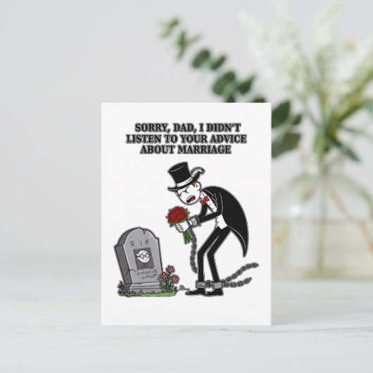 huwelijk is samen dom zijn uitnodiging briefkaart (Staand voorkant)