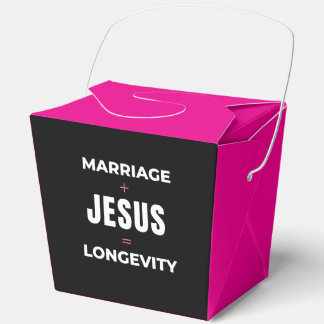 Huwelijk + Jezus = Lange levensduur Bedankdoosjes