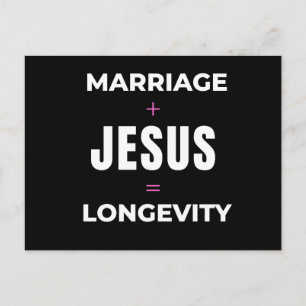 Huwelijk + Jezus = Lange levensduur Briefkaart